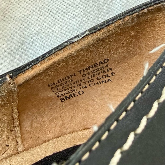 ✨ Aerosoles Black Sleigh Thread Peep Toe Wedges – Size 8 ✨ - Picture 7 of 7